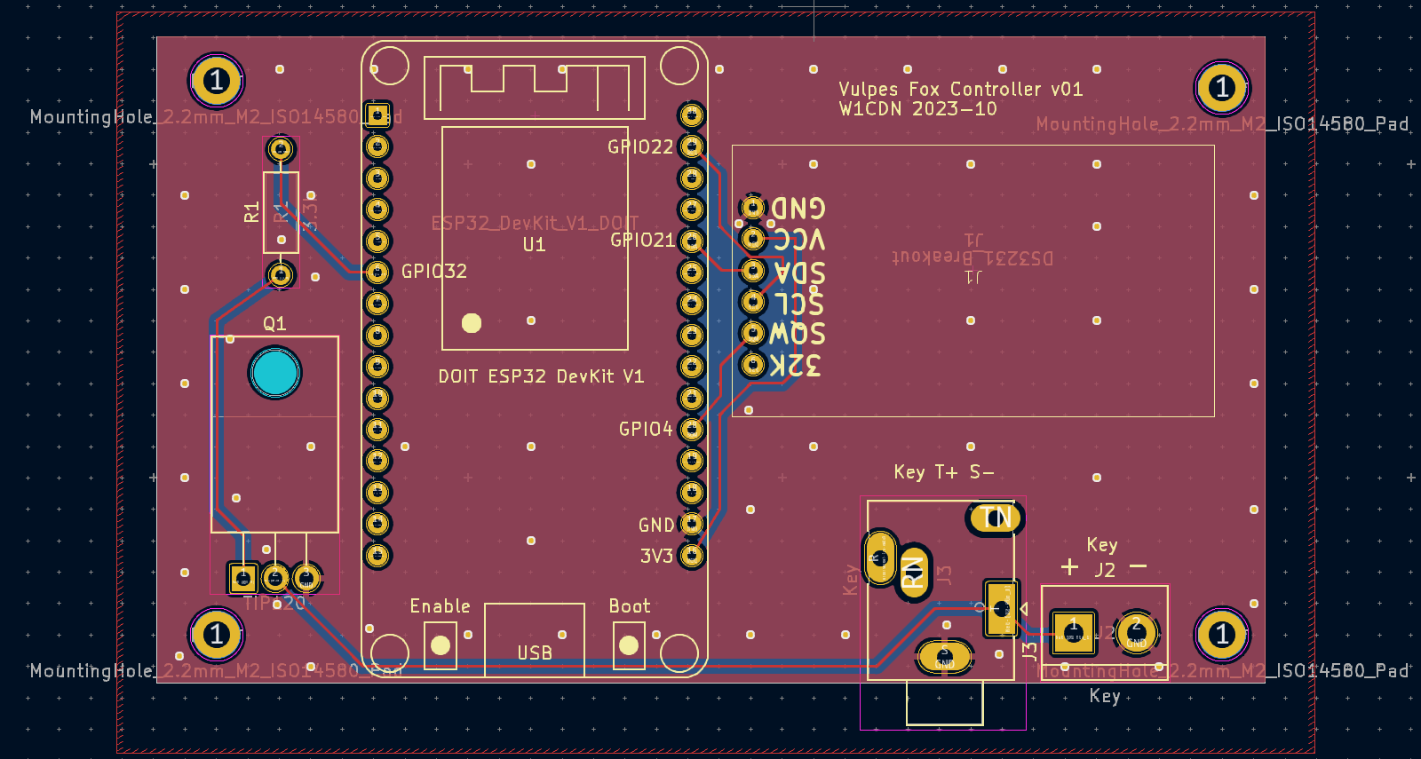 screenshot of the Vulpes PCB design